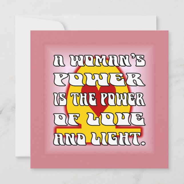 Kvinnors Kraft Anteckningskort (Framsida)