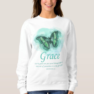 Kvinnors kristna Butterfly Bible Verse: Grace T Shirt
