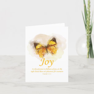 Kvinnors kristna Butterfly Bible Verse:Joy Tack Kort