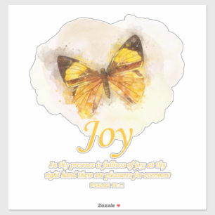 Kvinnors kristna fjärilsbibelverse: Joy Klistermärken
