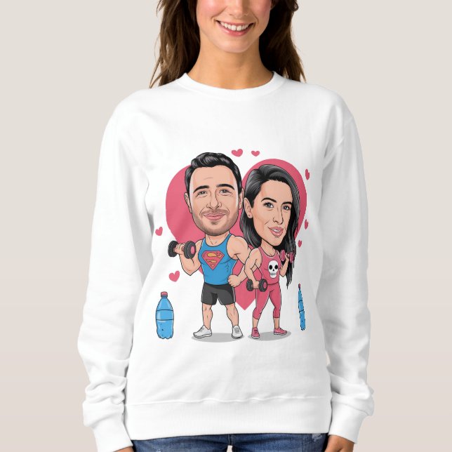 Kvinnors kroppar och Sweatshirts T Shirt (Framsida)
