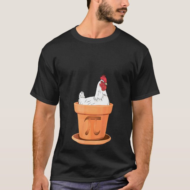 Kvinnors kyckling pot Pi dag  Matematiklärare Stud T Shirt (Framsida)