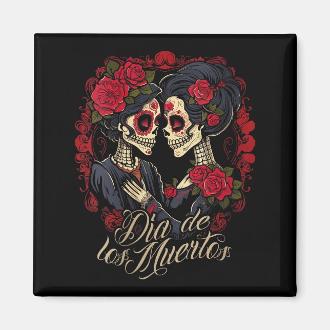 Kvinnors La Catrina klänning Stilig Dag Av Den Magnet (Framsidan)
