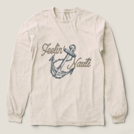 Kvinnors långärmad Feelin' Nauti nautisk skjorta T Shirt