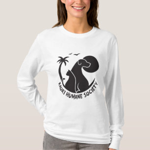 Kvinnors Långärmad med svart KHS-Logotyp T Shirt