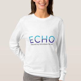 Kvinnors Långärmad T-Shirt ECHO-Logotyp