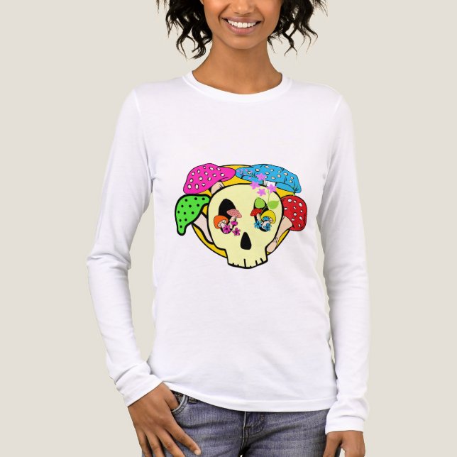 Kvinnors långärmad topp t shirt (Framsida)