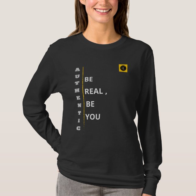 Kvinnors långärmade T-shirts - Äkta känsla (Framsida)