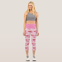 Kvinnors läppkapri Leggings i Rosa