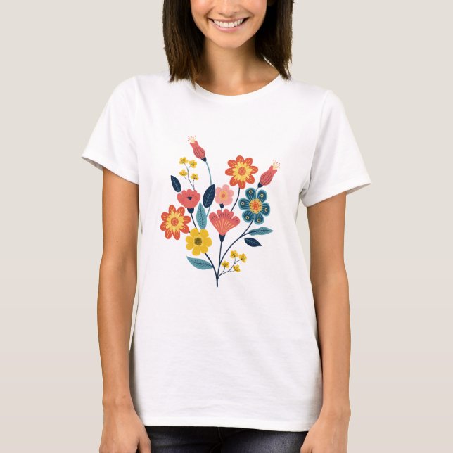 Kvinnors Lediga Kortärmad T-Shirt – Mjuk Bomull  (Framsida)