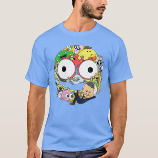 Kvinnors leende vänner Smileys ansikte karaktär co T Shirt