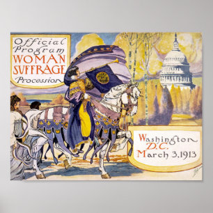 Kvinnors lidande 1913 Flickor på en häst Poster