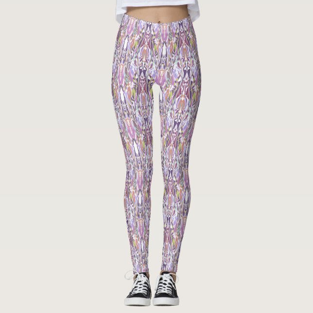 Kvinnors Lila: Färg Leggings (Framsida)
