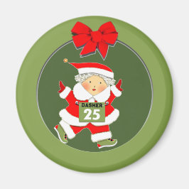 Kvinnors löpning jul magnet