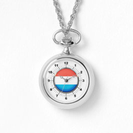 Kvinnors luxemburgska Silver-bevakning i Flagga Armbandsur