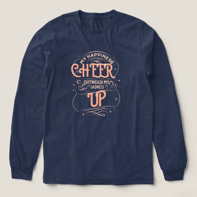 KVINNORS LYCKA LYFT SINNET LÅNGÄRMAD T-SHIRT (Design framsida)