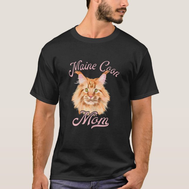 Kvinnors Main Coon Mamma Main Coon Ägare Katt T Shirt (Framsida)