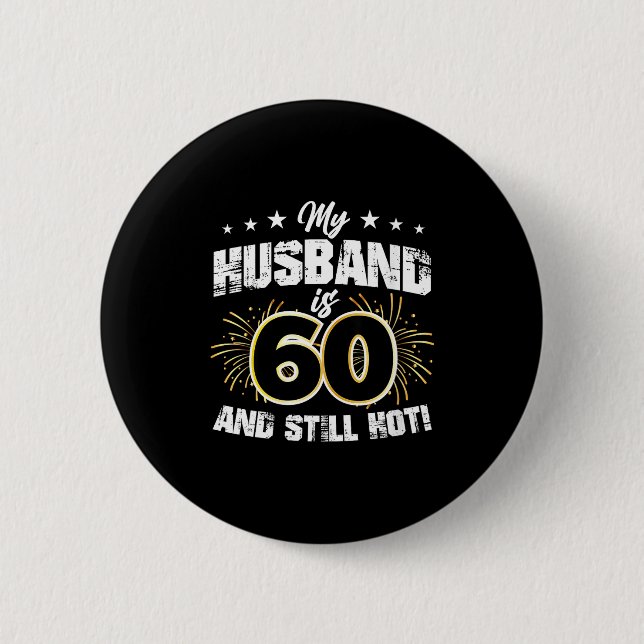 Kvinnors make är 60 och het cool 60-årsdag an knapp (Framsida)