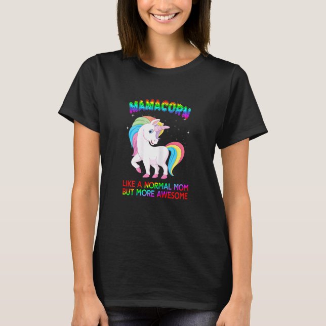 Kvinnors mamacorn Unicorn Costume Mamma Mor T Shirt (Framsida)