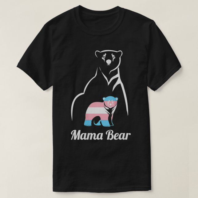 Kvinnors Mamma Bear LGBTQ Transgender Child Trans  T Shirt (Design framsida)