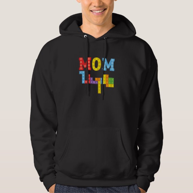 Kvinnors Mamma Master Builder Mor Byggnadsblock B Hoodie (Framsida)