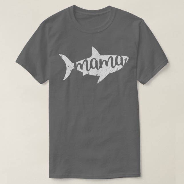 Kvinnors Mamma Shark Mamma Mor-matchande familjefö T Shirt (Design framsida)