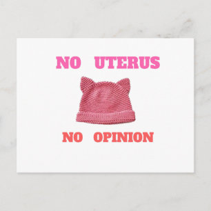 KVINNORS MARS INGEN UTERUS INGEN YTTRANDEFRIHET VYKORT