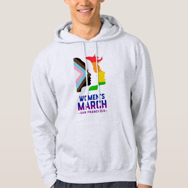 Kvinnors mars SF - Pride Hoodie (Framsida)