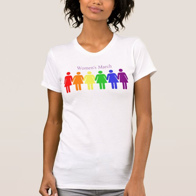 Kvinnors marsch 2017 HBT-QIA T-Shirt (Framsida)