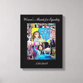 Kvinnors marsch för jämställdhet canvastryck