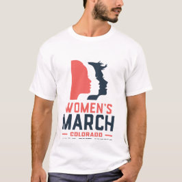 Kvinnors marschfärg hör vår röst t shirt