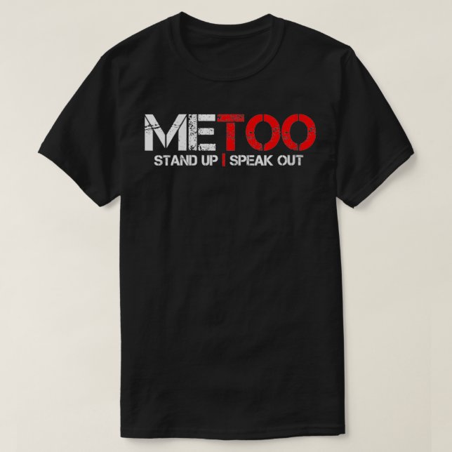 Kvinnors Me Too Time's Up Mot Sexuella Trakasserie T Shirt (Design framsida)