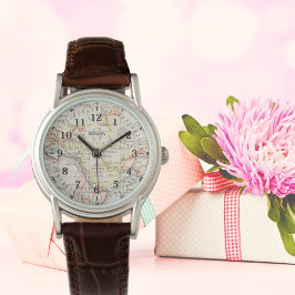 Kvinnors Mecca Karta Monogram Watch - Silver Fodra Armbandsur