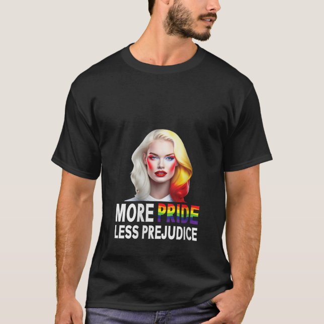 Kvinnors mer Pride Mindre fördomsfullt Lgbt Gay Pr T Shirt (Framsida)