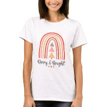 Kvinnors Merry & Bright Jul T-shirt