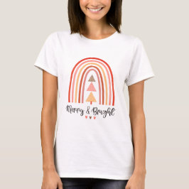 Kvinnors Merry & Bright Jul T-shirt