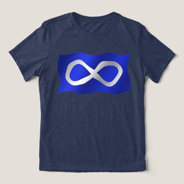 Kvinnors Metis Flagga T-Shirt First Nations Flagga (Design Framsida)