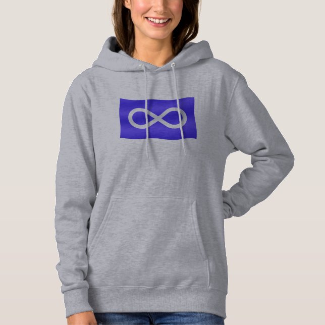 Kvinnors Metis Hoodie Metis Flagga Hoodie Shirts T Shirt (Framsida)