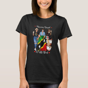 Kvinnors mexikanska St Kitts Nevis arv född i Mex T Shirt