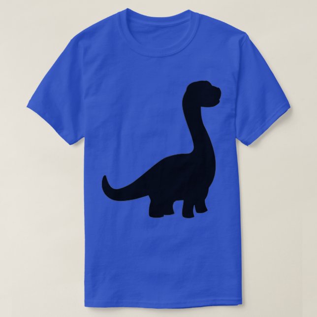 Kvinnors minimalistiska badge Cute Dinosaur Bronto T Shirt (Design framsida)