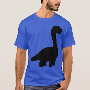 Kvinnors minimalistiska badge Cute Dinosaur Bronto T Shirt