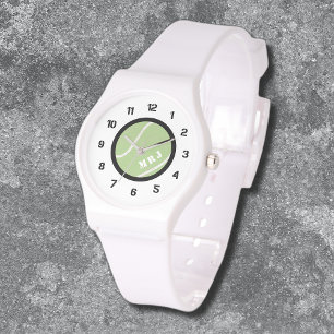 Kvinnors monogram tennis Watch Silicon Bracelet Armbandsur