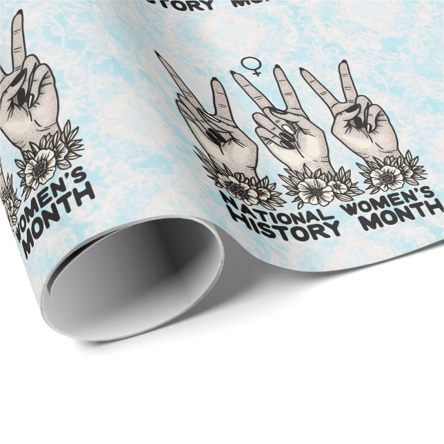 Kvinnors nationella historia Kvinnokvinnor Presentpapper (Rullad Hörn)