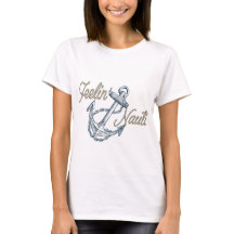Kvinnors Nauticl Feelin' Nauti T-Shirt
