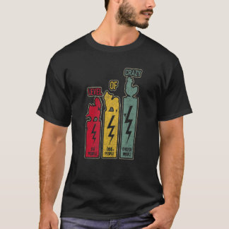 Kvinnors nivå av galen kyckling kycklingperson t shirt