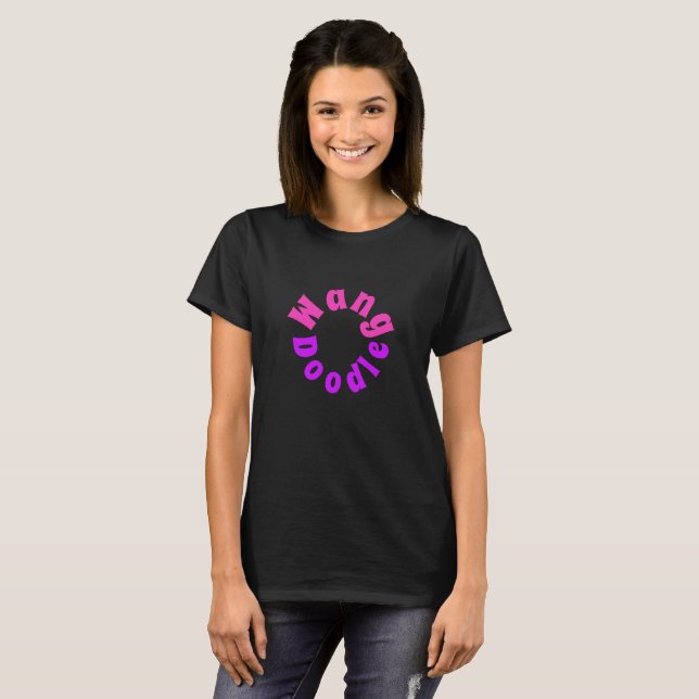 Kvinnors novelty T WANG DOODLE REtro t-shirt (Hel framsida)