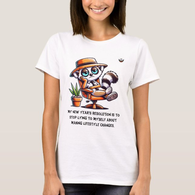 Kvinnors nyårslösning t shirt (Framsida)