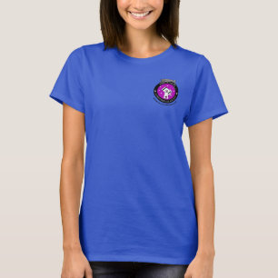 Kvinnors Officiell Småskalig Logotyp Blått T Shirt