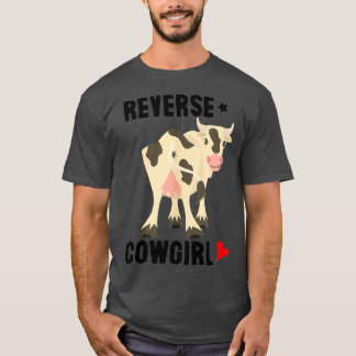 Kvinnors omvända Cowgirl Funny T s for Women Vuxen Shirt