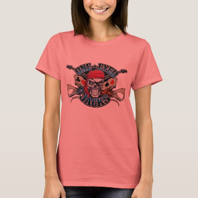 Kvinnors One Eyed Jacks T Tee Shirt (Framsida)